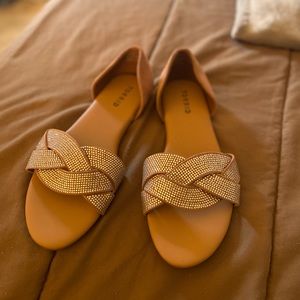 Torrid Suede Rhinestone Sandals